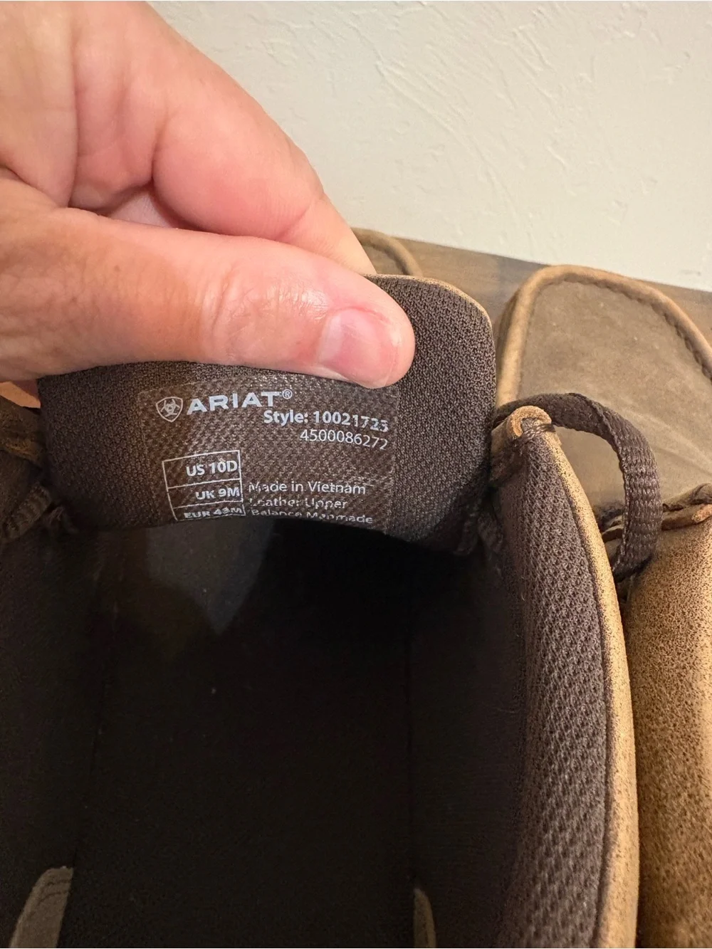 Ariat spitfire Brown Leather Slip-On Moccasin Loafers